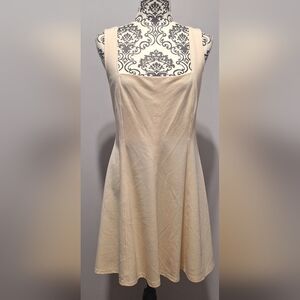 H&M Lrg Cream Sleeveless Dress Euc